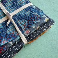 NEW: Kantha Stitch Large Scrap Bundle: Indigo 1