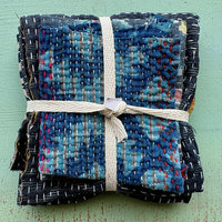 NEW: Kantha Stitch Large Scrap Bundle: Indigo 1