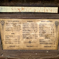Antique Metal Radio Dial Faceplate: 1920s