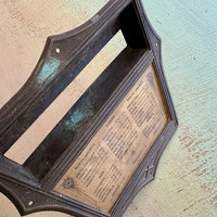 Antique Metal Radio Dial Faceplate: 1920s