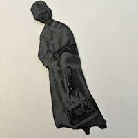 SOLD: Vintage Printers Plate: Fancy Lady Large
