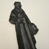 SOLD: Vintage Printers Plate: Fancy Lady Small
