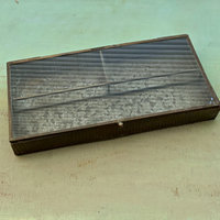 Brass and Leaded Glass Box: Long