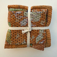 Kantha Stitch Large Scrap Bundle: Mandarin 2