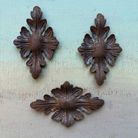 SOLD: Rusted Foliage Metal Elements: Trio