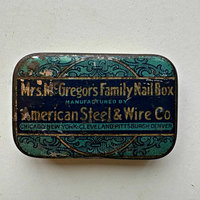 SOLD: Vintage Tin: Mrs. McGregor's Nail Box