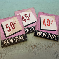 Antique Grocery Price Card Set