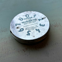 SOLD: Vintage Numbers Cutter Set in Tin