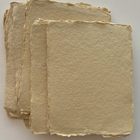Handmade Cotton Paper Set of 10: Soft Ochre