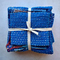 NEW: Kantha Stitch Scrap Bundle: The Blues 2
