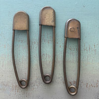 SOLD: Vintage Brass Oversized Safety Pin