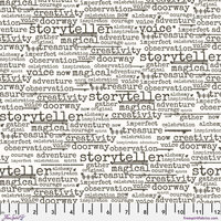 FreeSpirit Stamped Fabric 1/2 Yard Cut: Wordster