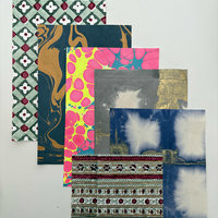 Block Printed/Marbled/Tie Dyed Paper
