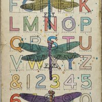 D is for Dragonfly: Original Mixed Media Art