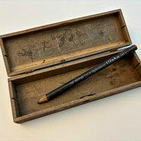 SOLD: Vintage Mid-Century Wooden Pencil Box