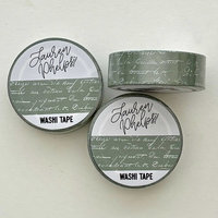 Lauren Phelps Designs Washi Tape: French Text Sage