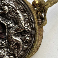 Tibetan Prayer Box Necklace: Round 