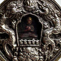 Tibetan Prayer Box Necklace: Round 