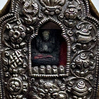 Tibetan Prayer Box Necklace: Temple Arch