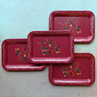 Vintage Floral Tin Tray 