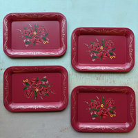 Vintage Floral Tin Tray 