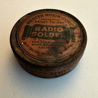 SOLD: Vintage Round Radio Solder Tin
