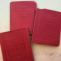 SOLD: Mini Red Luxart Library Books: Set 1