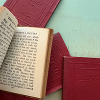 SOLD: Mini Red Luxart Library Books: Set 1