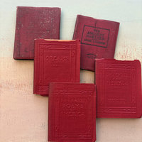 SOLD: Mini Red Luxart Library Books: Set 2