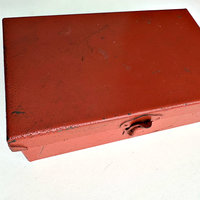 SOLD: Vintage Metal Box: Vermilion