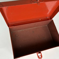 SOLD: Vintage Metal Box: Vermilion