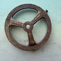 SOLD: Rusty Mini Steering Wheel