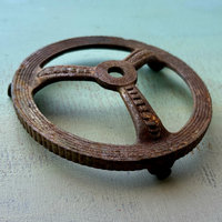 SOLD: Rusty Mini Steering Wheel