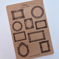 Savannah Scribbles Kraft Stickers: Frames