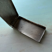 SOLD: Vintage Silver Ribbed Travel Case