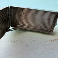 SOLD: Vintage Silver Ribbed Travel Case