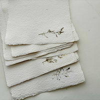 SOLD OUT: French Handmade Paper: 10 Ivory Cover Weight + Single Inclusion