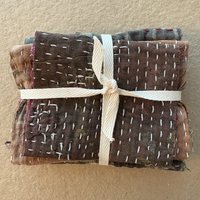 Kantha Stitch Small Scrap Bundle: Earth 2