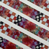 Collage Soup Washi Tape: Floral & Checkered Fusion