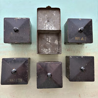 Antique Spice Caddy with Square Tins