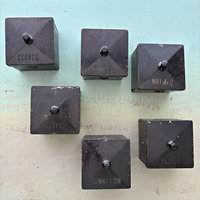 Antique Spice Caddy with Square Tins