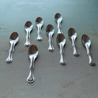 SOLD: Vintage Metal Ice Cream Spoon Set 2