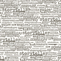 FreeSpirit Stamped Fabric 1/2 Yard Cut: Wordster