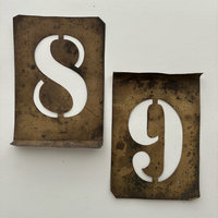 SOLD: 1890 LARGE Brass Numbers Set: 0-9 