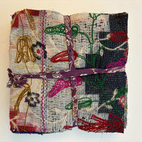 Hand Stitched & Embroidered Kantha Bundle: Large 1