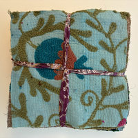 Hand Stitched & Embroidered Kantha Bundle: Large 2