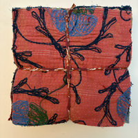 Hand Stitched & Embroidered Kantha Bundle: Large 6