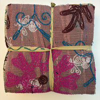 Hand Stitched & Embroidered Kantha Bundle: Large 7