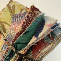 Hand Stitched & Embroidered Kantha Bundle: Large 9