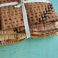Kantha Stitch Large Scrap Bundle: Sunset 2